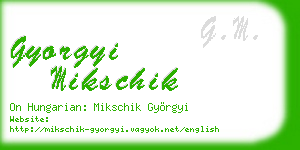 gyorgyi mikschik business card
